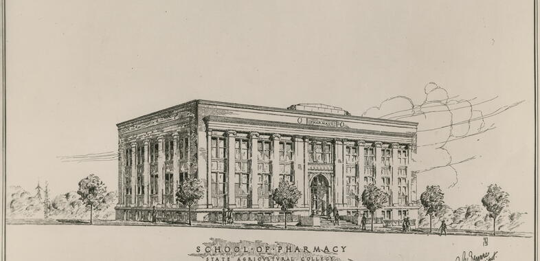 college of pharmacy building archive drawing