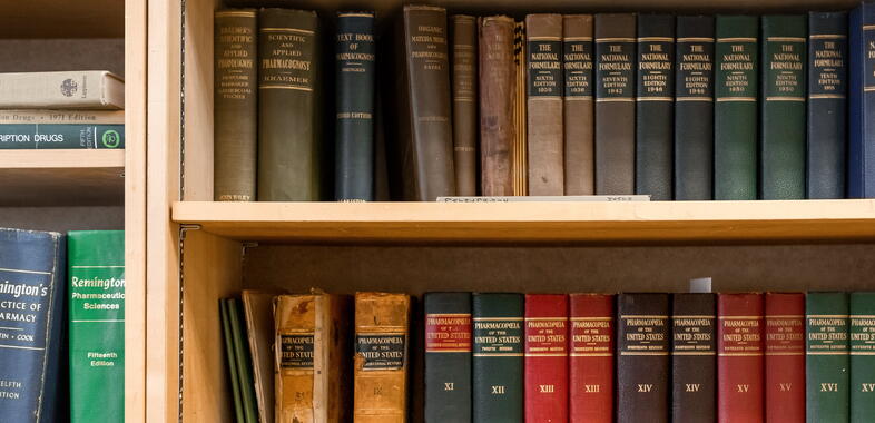 Books on a shelf